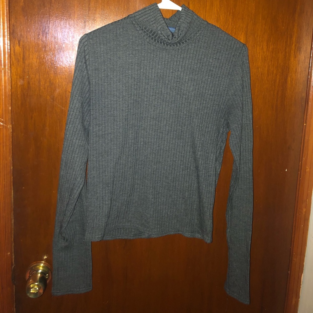 gray turtleneck